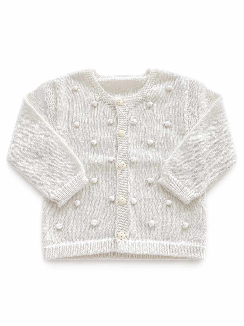 Gilet en maille à pompons