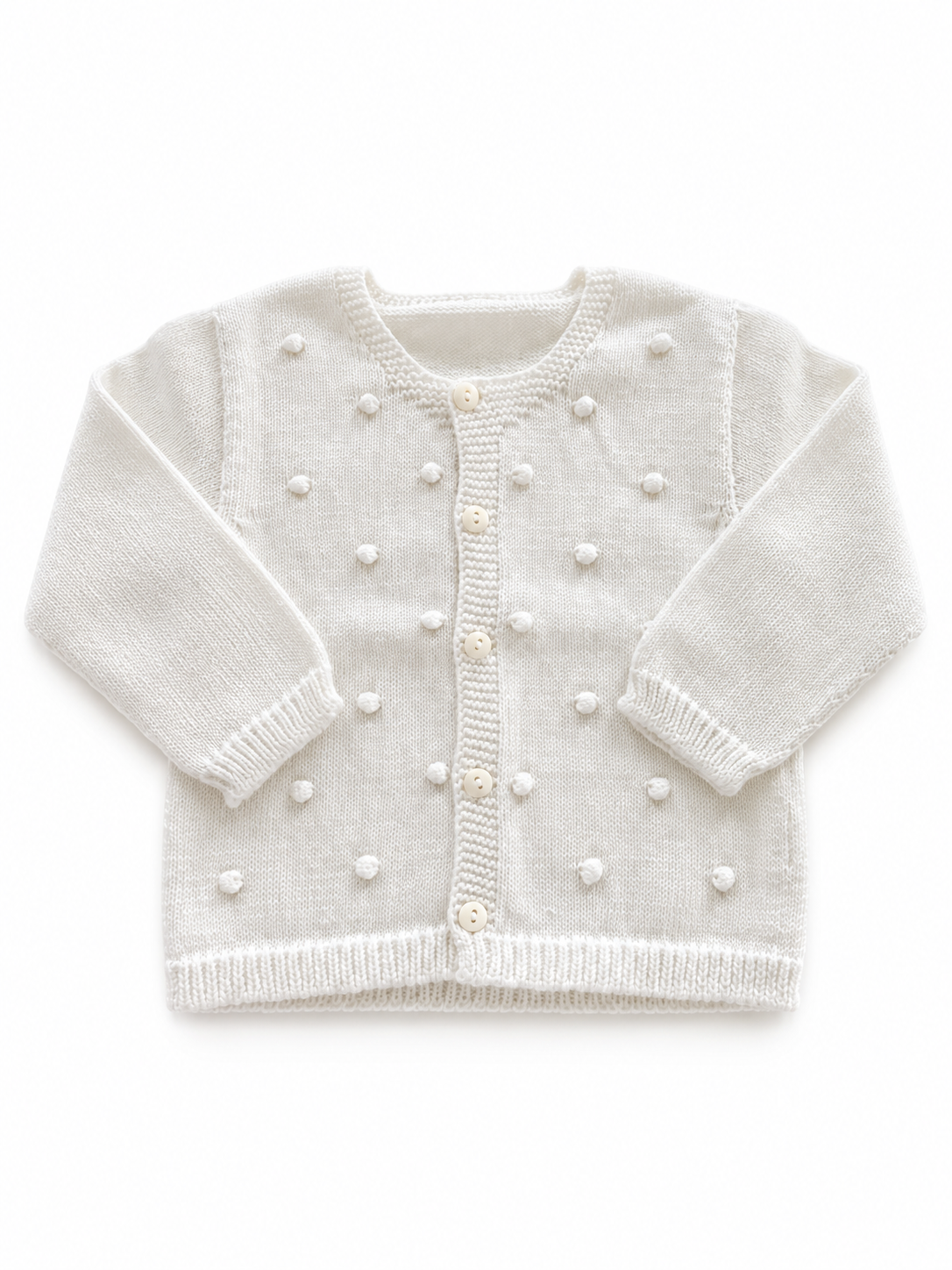 Gilet en maille à pompons