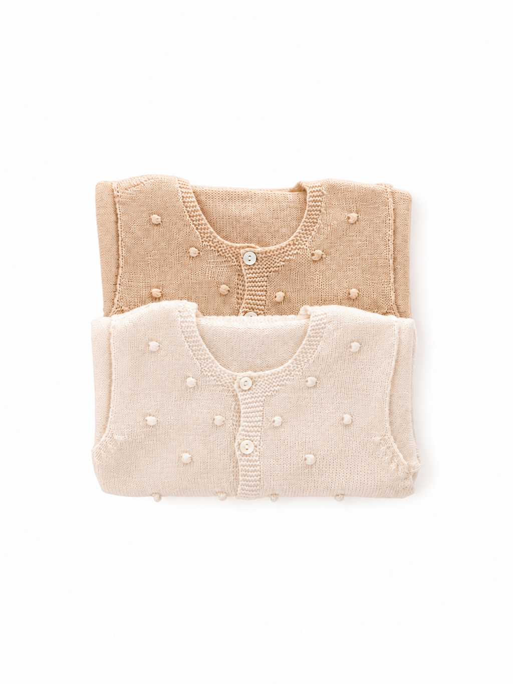 Gilet en maille à pompons