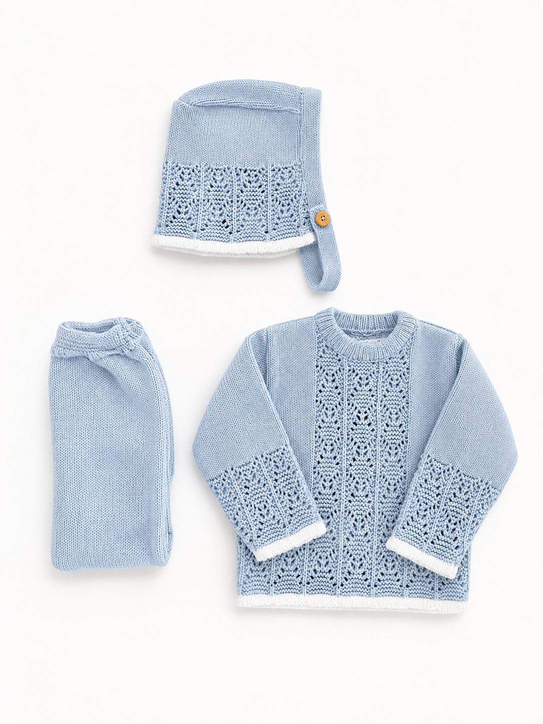 Ensemble en maille 3 pièces – Première tenue