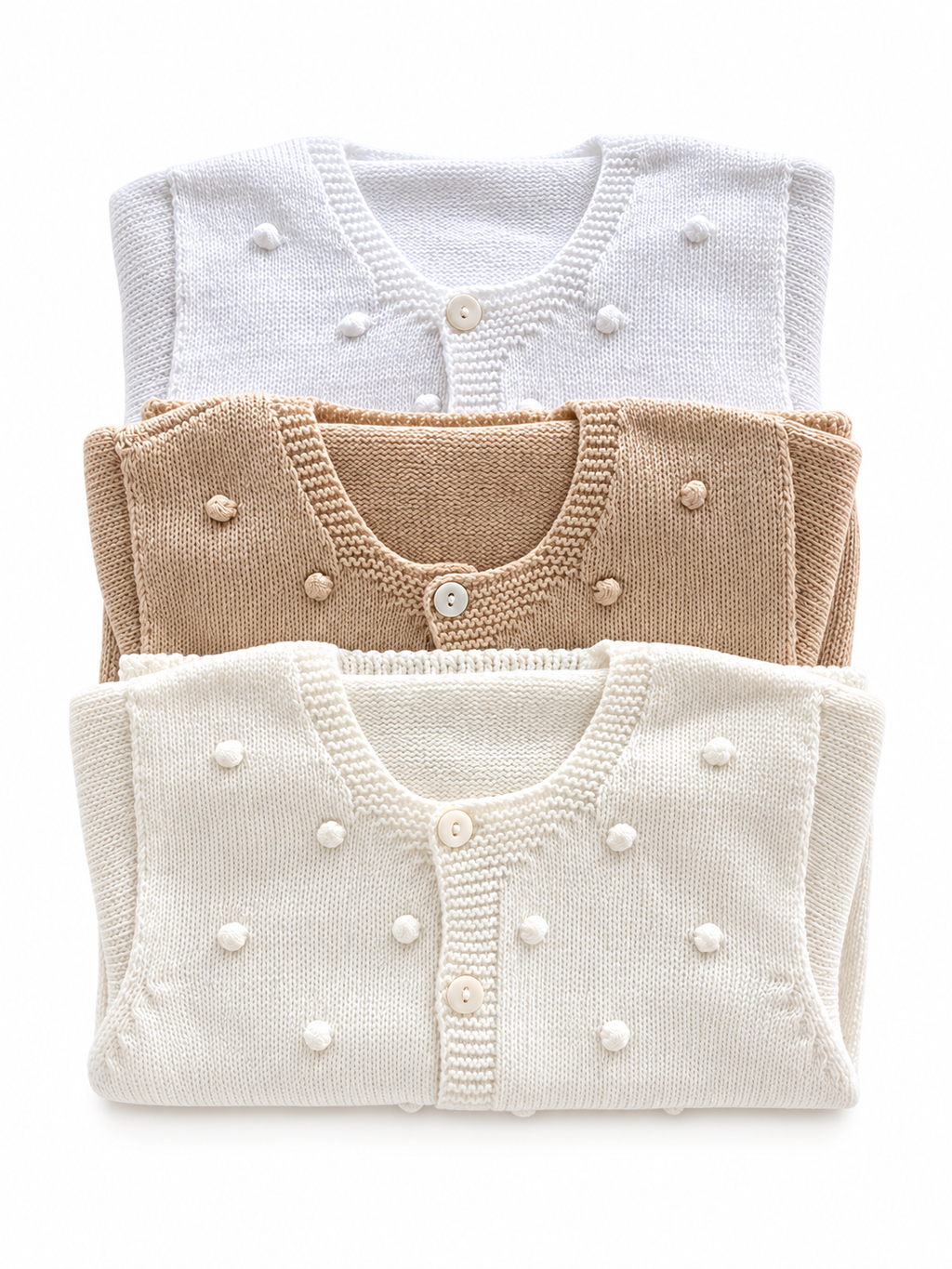 Gilet en maille à pompons