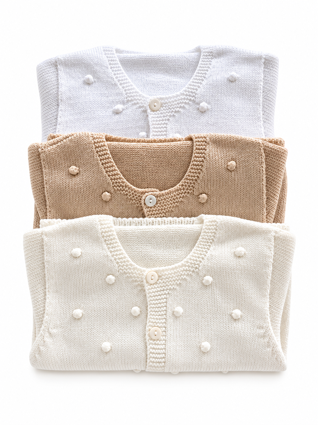 Gilet en maille à pompons