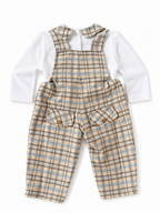 Salopette à carreaux avec chemise