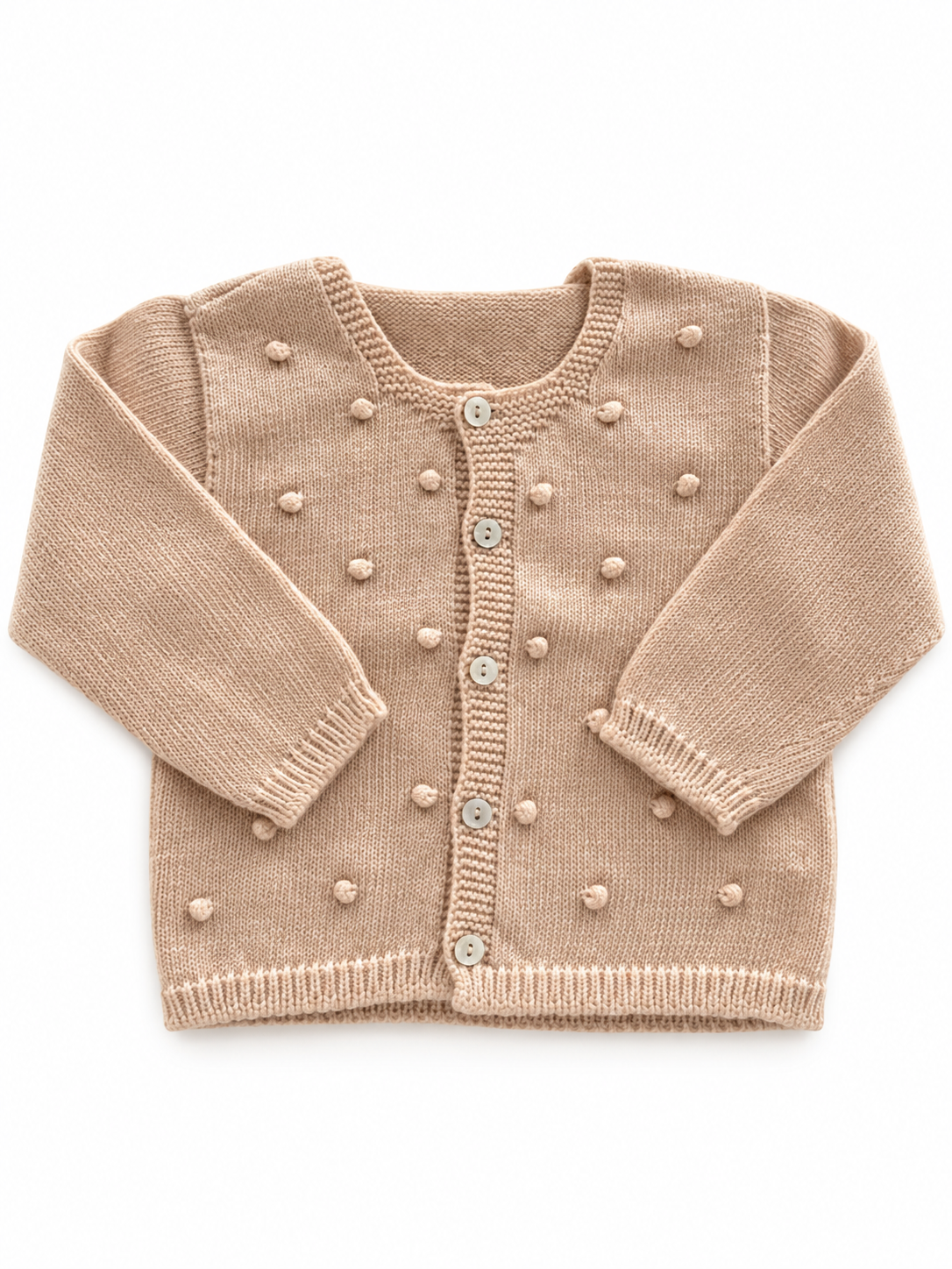 Gilet en maille à pompons