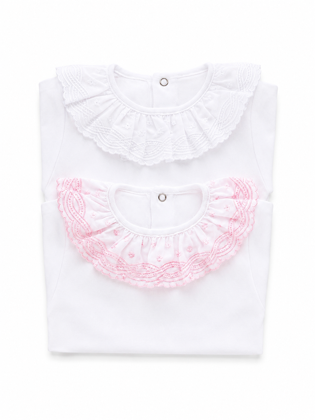 Body pour fille avec col brodé