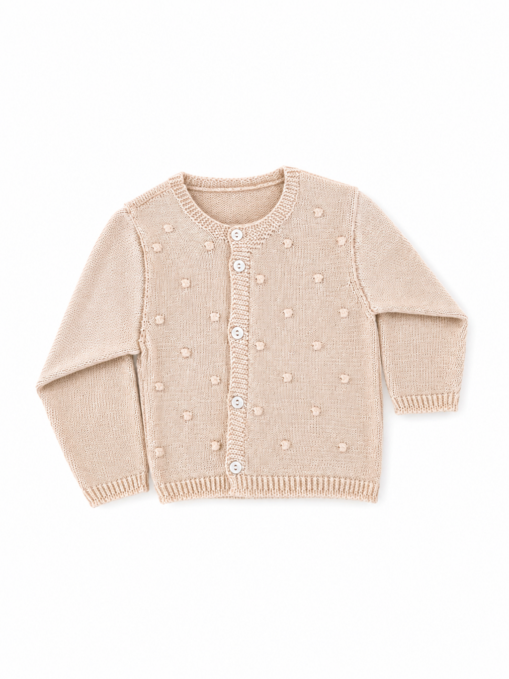 Gilet en maille à pompons