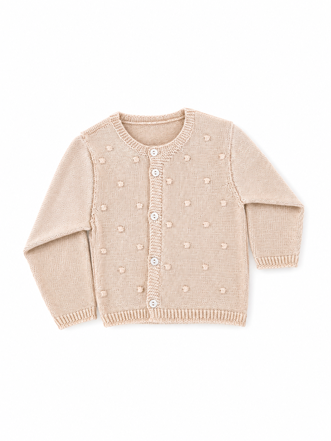 Gilet en maille à pompons