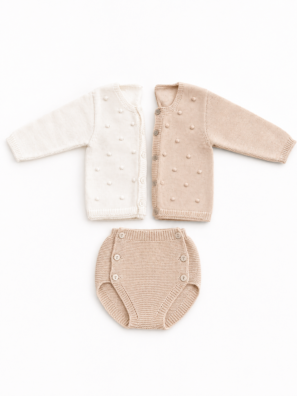 Gilet en maille à pompons