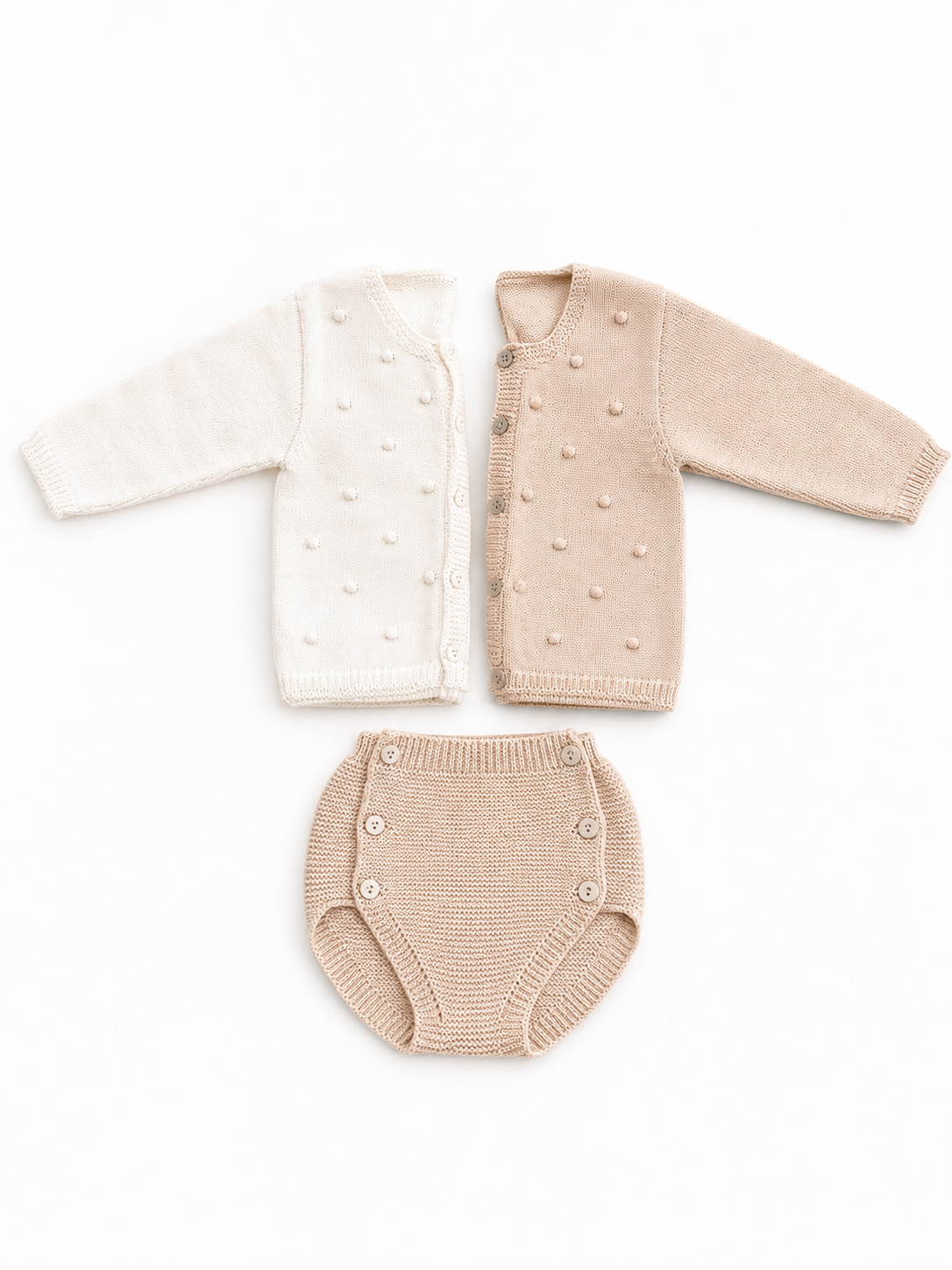 Gilet en maille à pompons