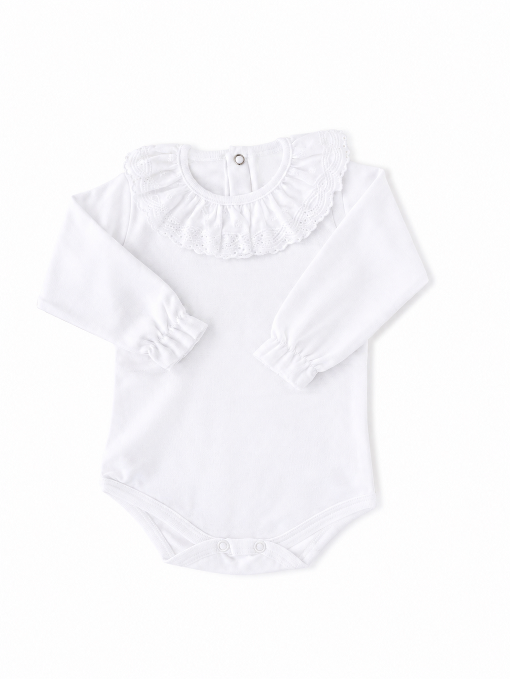 Body pour fille avec col brodé