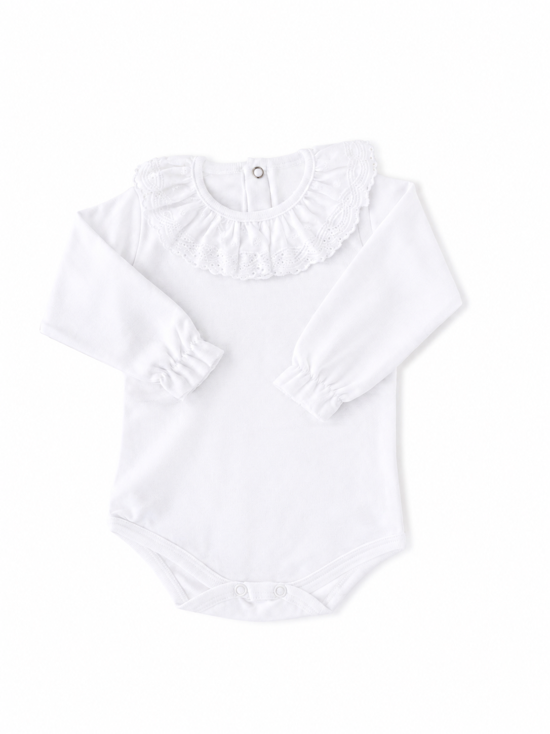 Body pour fille avec col brodé