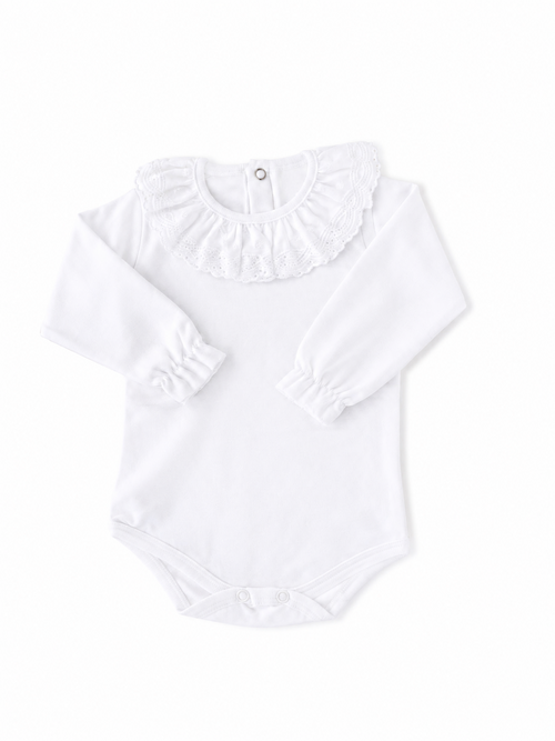 Body pour fille avec col brodé