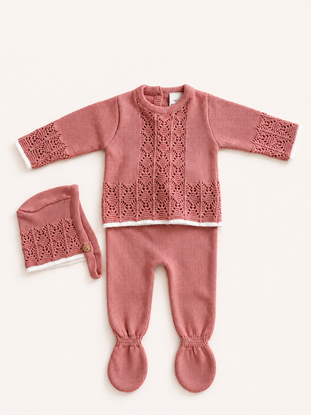Ensemble en maille 3 pièces – Première tenue