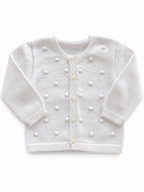 Gilet en maille à pompons