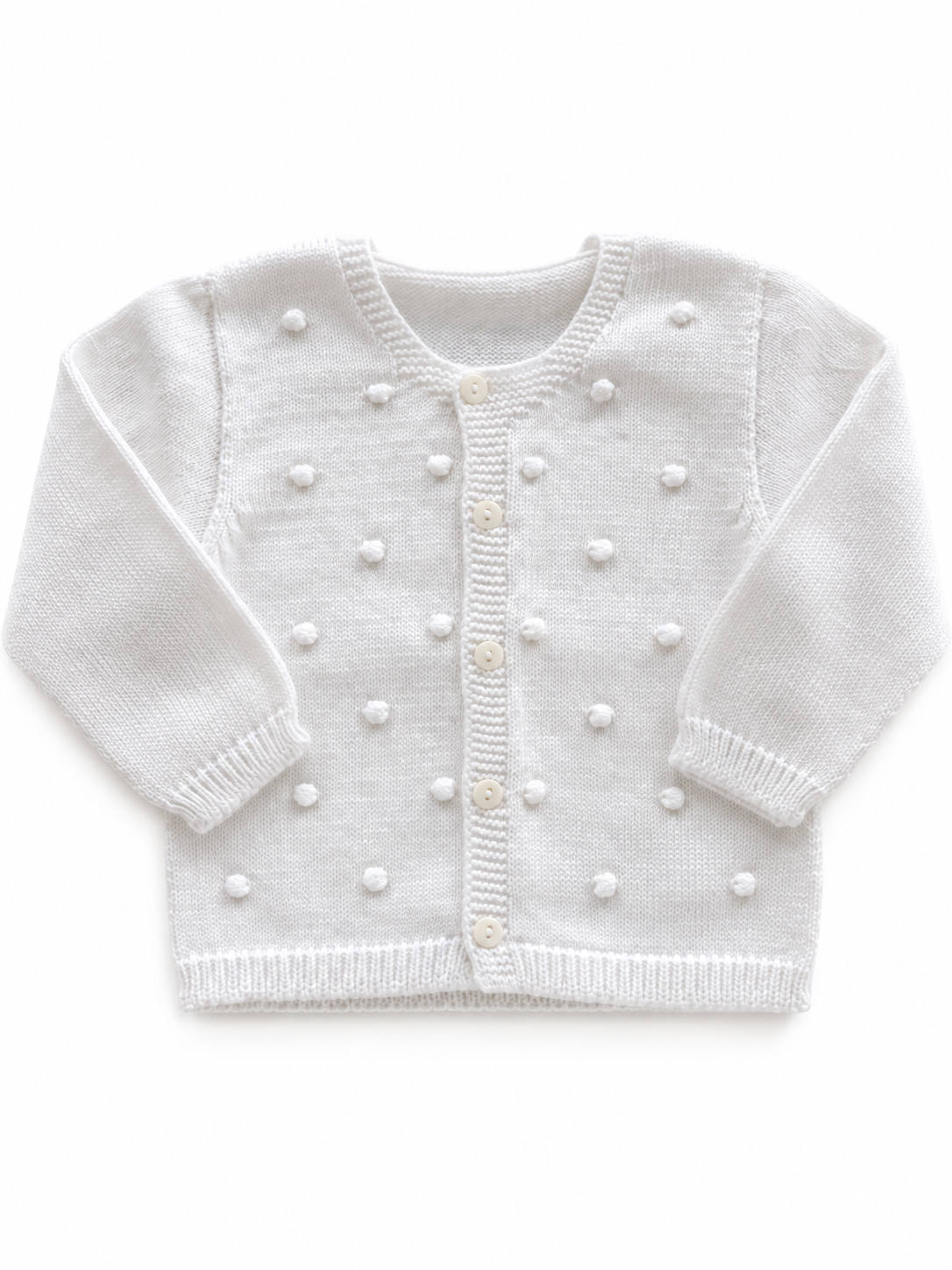 Gilet en maille à pompons
